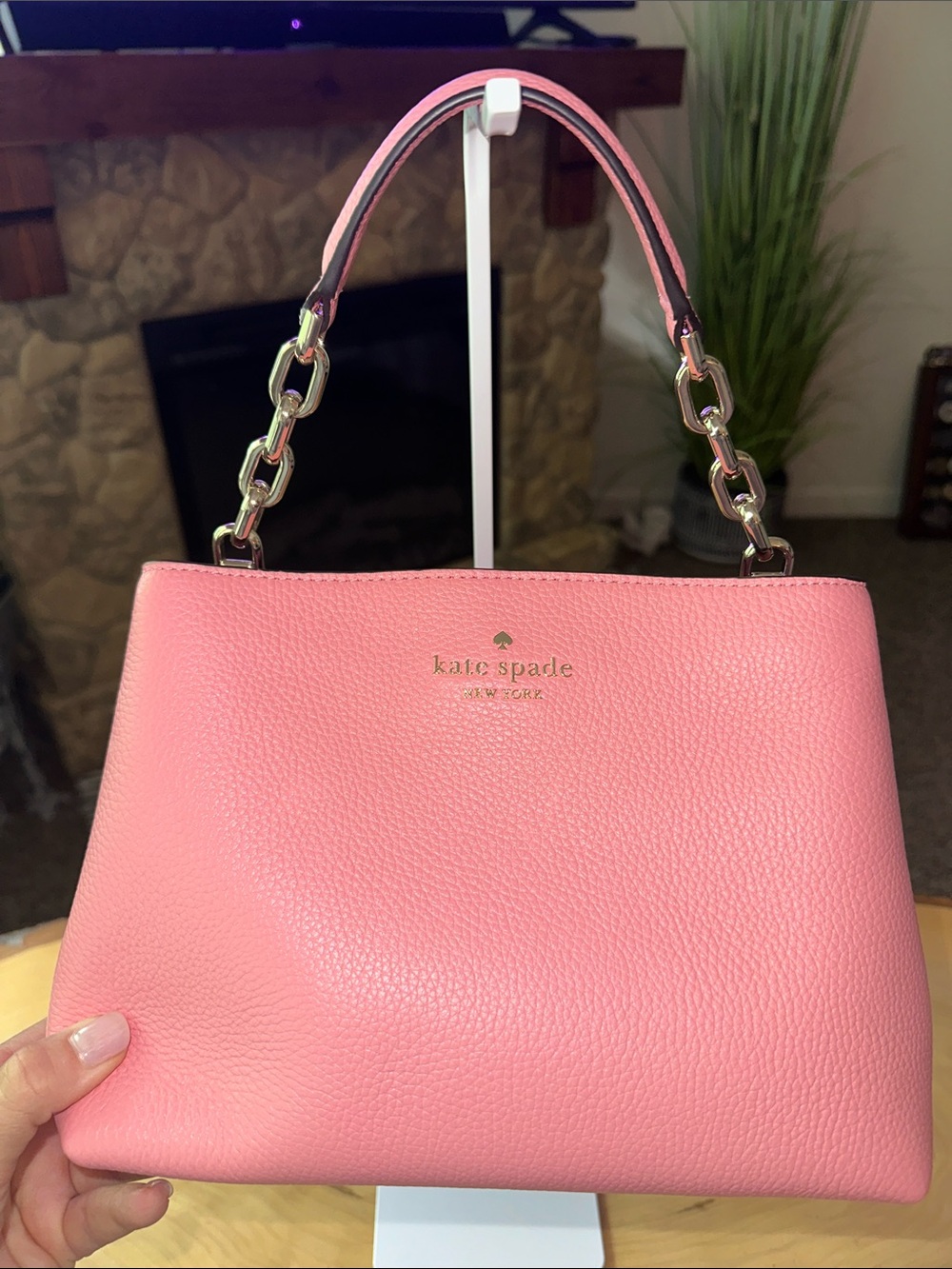 🩷♠️🩷kate spade Pink Pebbled Leather Top-Handle Bag